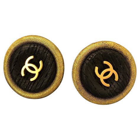 vintage chanel black velvet earrings|CHANEL Velvet Black CC logo Earrings .